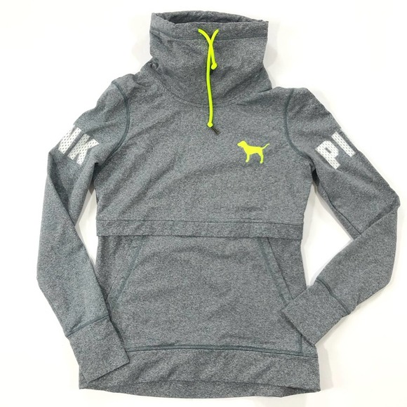PINK Victoria's Secret Tops - PINK Ultimate Gray Funnel Neck Sweatshirt XS Tech